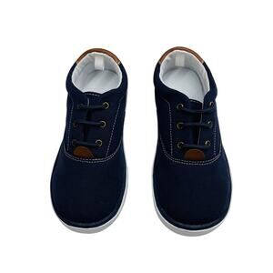 NWT Baby Deer Size 11 Canvas Lace Up Sneakers in Navy Blue